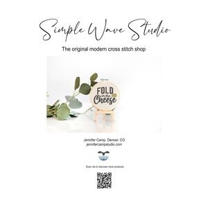 Schitt's Creek - Fold in the Cheese‎ Quote Counted Cross Stitch KIT